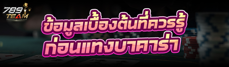 ข้อมูลเบื้องต้นที่ควรรู้ก่อน แทงบาคาร่า